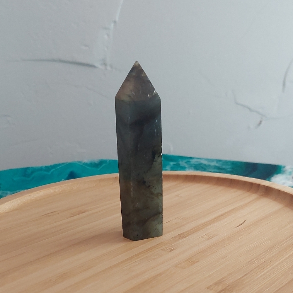 Elegant Labrodorite Obelisk Crystal #0398